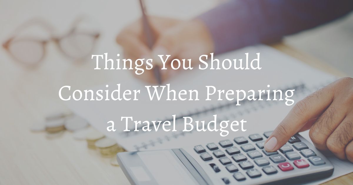 preparing travel budget
